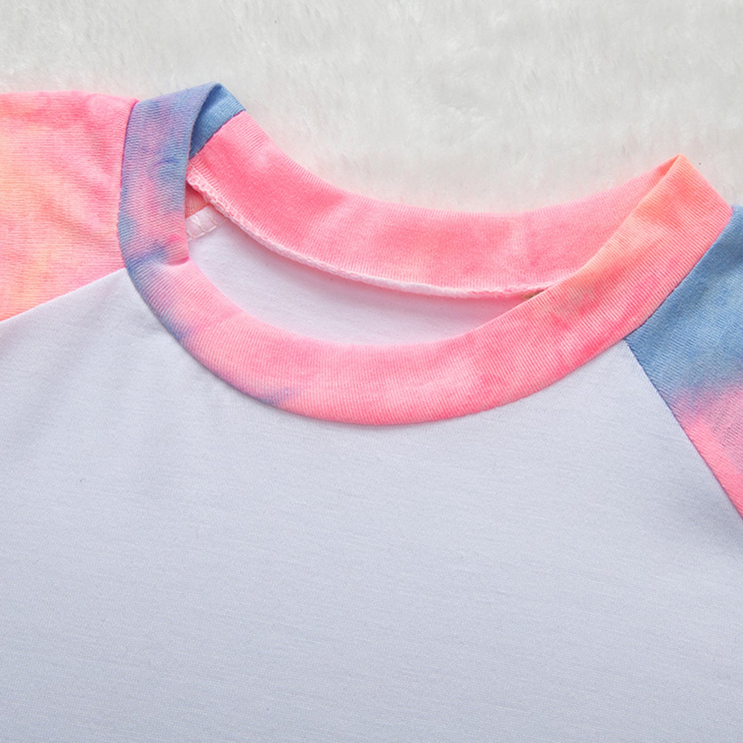 Christmas Tie-dye Printed Long-sleeved Pajamas Two-piece Parent-child Set