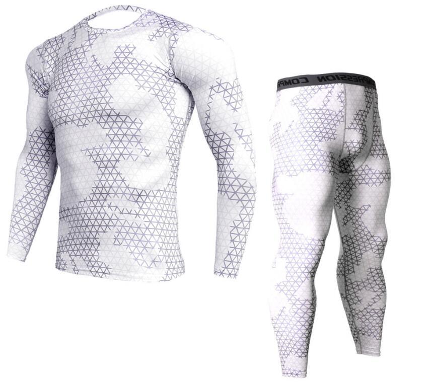 Long Sleeved Tight Fitting Men's Sports Quick Drying Fitness Suit Set