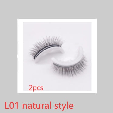 Reusable 3D Mink Lashes Natural False Eyelash - Krispfy.comes Self Adhesive Fake Glue Free Makeup Eyelash Extension Silk