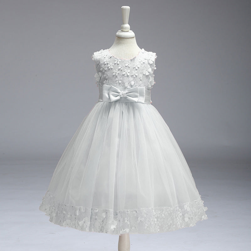 Krispfy.com Summer Skirt Kids Girls Princess Tutu Flower Children Wedding Dress Wholesale Show Skirt