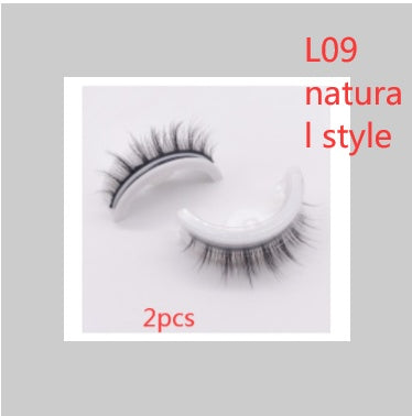 Reusable 3D Mink Lashes Natural False Eyelash - Krispfy.comes Self Adhesive Fake Glue Free Makeup Eyelash Extension Silk