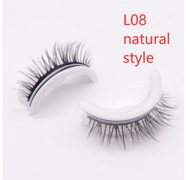 Reusable 3D Mink Lashes Natural False Eyelash - Krispfy.comes Self Adhesive Fake Glue Free Makeup Eyelash Extension Silk
