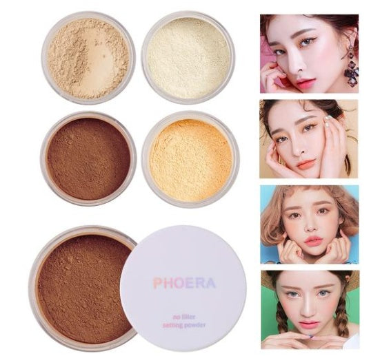 Loose Face Powder Translucent Smooth Setting Foundation Makeup- Krispfy.com