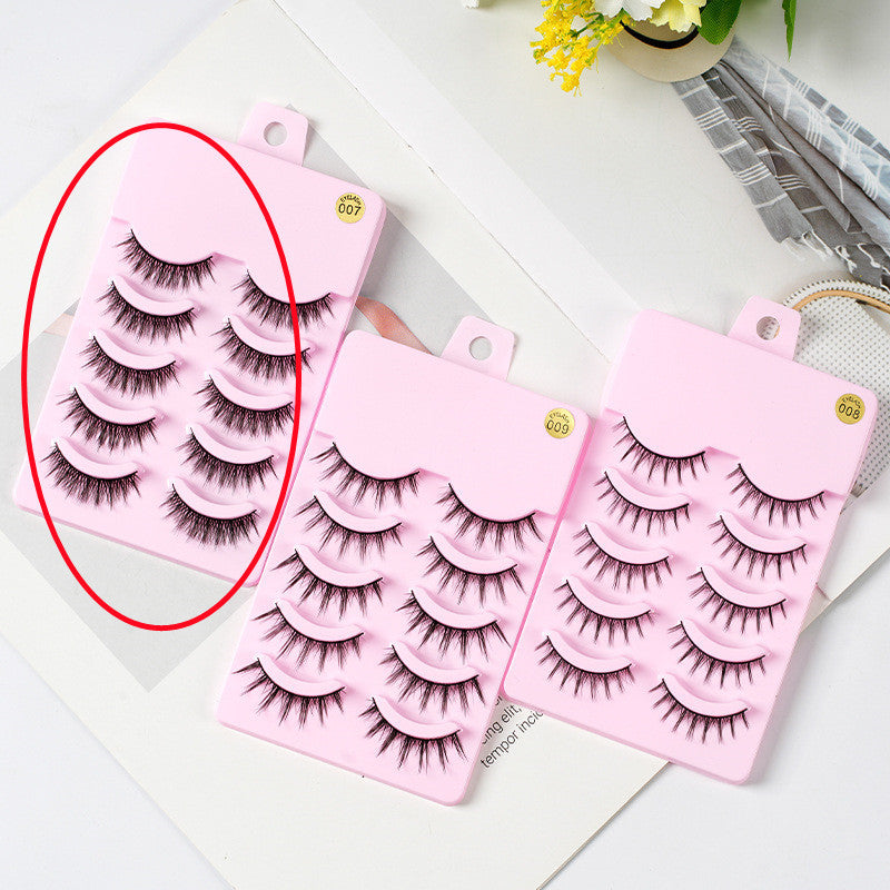Krispfy 5 Pairs Manga Lashes New Arrival Anime Cosplay Natural Wispy  Korean Makeup Artificial False Eyelashes