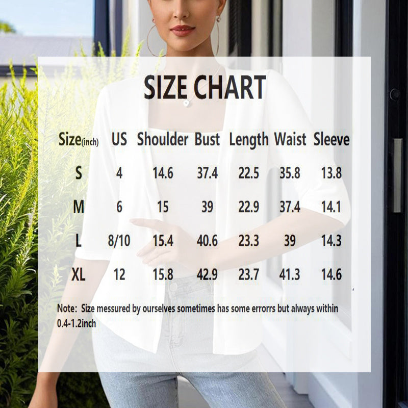 Women's Solid Color Casual Neckless Loose Fit Short Sleeve Jacket, Spring Summer Minimalist Top