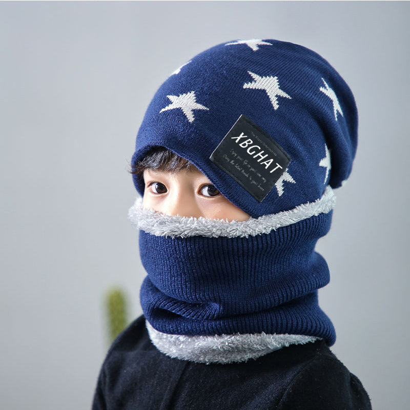 Five Pointed Star Woolen Hat Autumn And Winter Warm Knitted Parent Child Hat