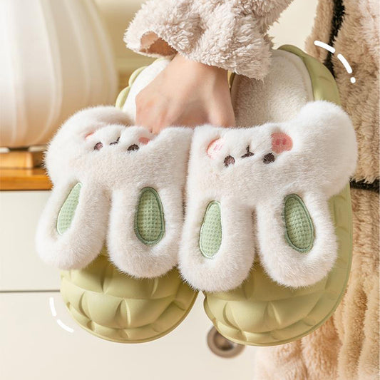 Krispfy Orignals USA - Cute Rabbit Shoes Winter Fuzzy Slippers