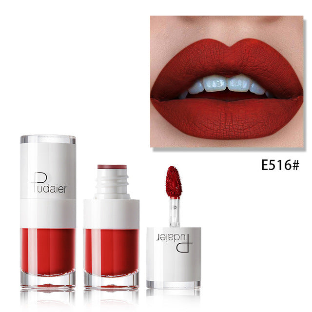 Krispfy Cosmetics Lipstick 16 color white bottle matte lip gloss lasting moisturizing