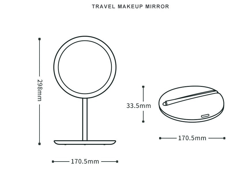 LED Folding Mirror Make-up mirror - Krispfy.com