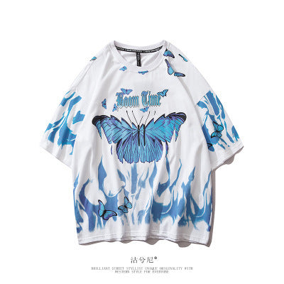 Tide Short-sleeved Butterfly T-shirt Leisure Men