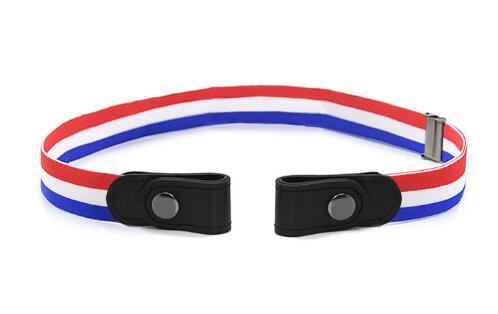 Leather Slim Stretch Invisible Jeans Simple Lazy Belt