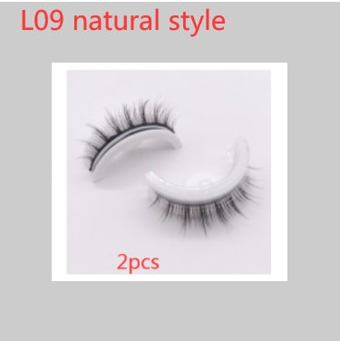 Reusable 3D Mink Lashes Natural False Eyelash - Krispfy.comes Self Adhesive Fake Glue Free Makeup Eyelash Extension Silk