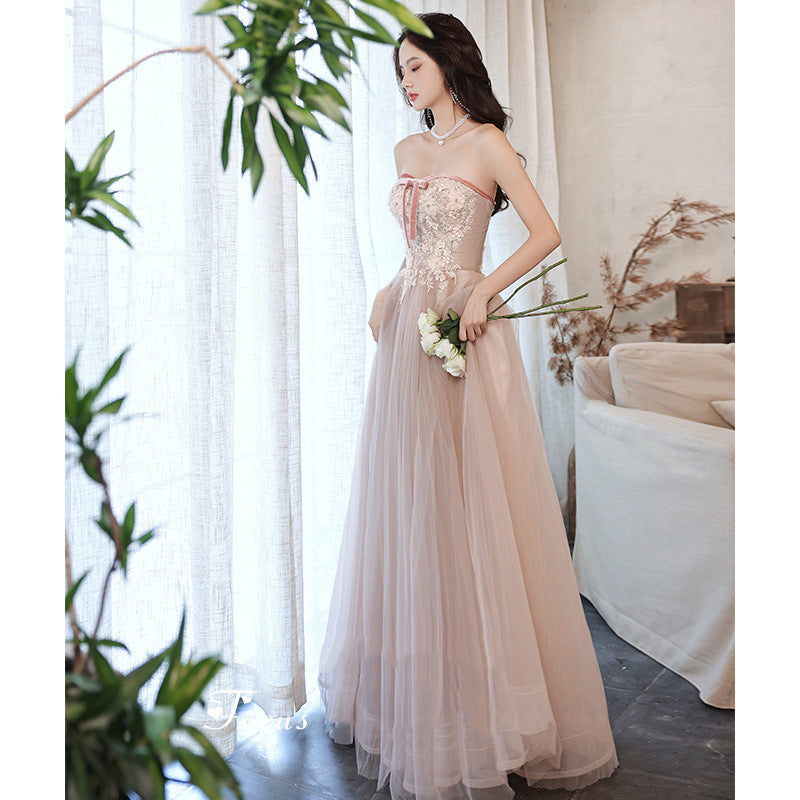 Krispfy.com Elegant Tube Lace Sequined Ball Gown Pageantry Gown Prom Gown