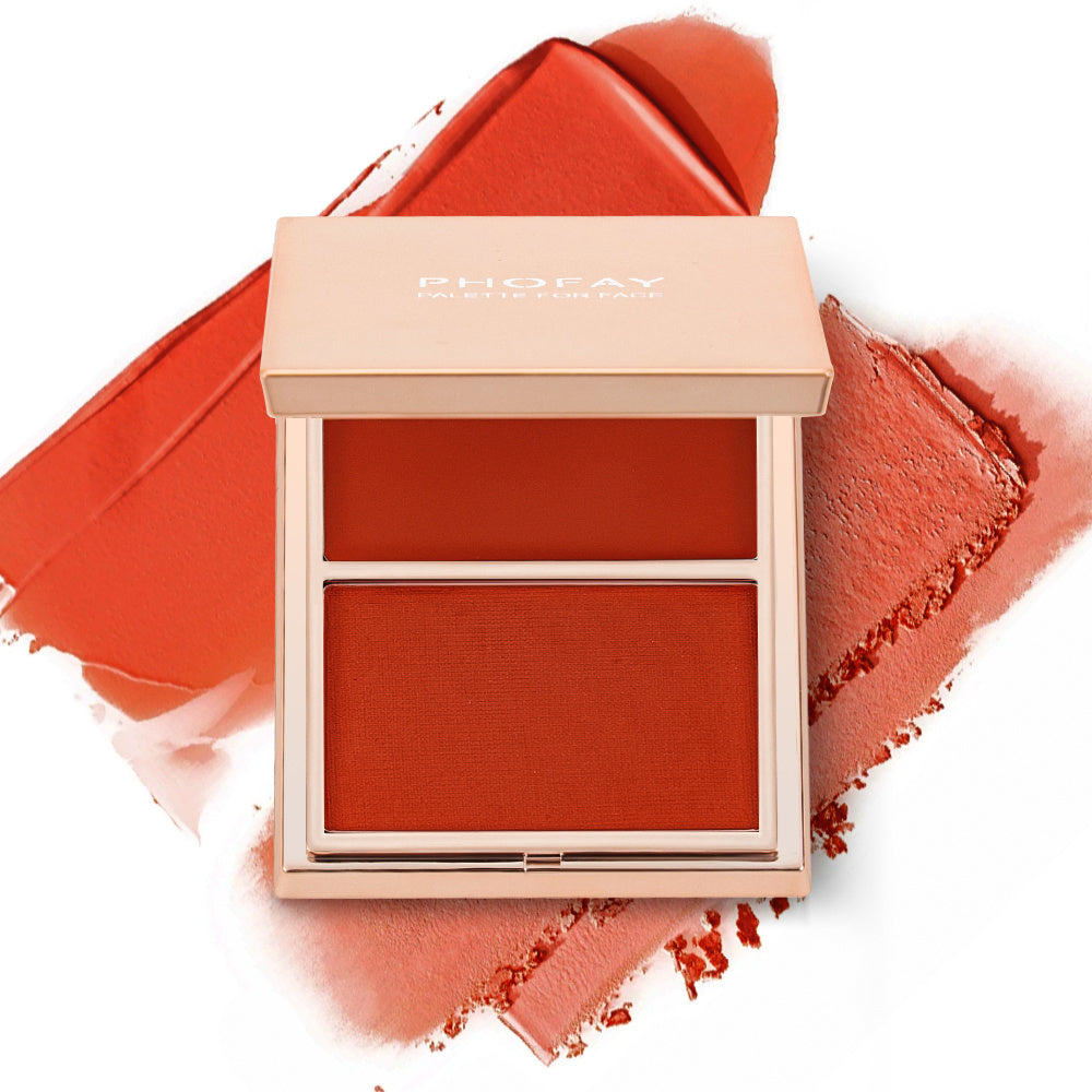 PHOFAY Double-Take Cream & Powder Blush Duo - Krispfy.com