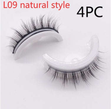 Reusable 3D Mink Lashes Natural False Eyelash - Krispfy.comes Self Adhesive Fake Glue Free Makeup Eyelash Extension Silk
