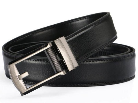 Men's Automatic Buckle Two-layer Cowhide Leather Belt