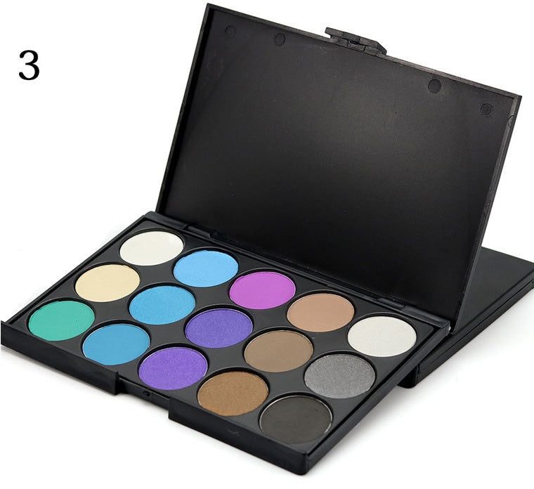 Krispfy Cosmetics 15 color eyeshadow earth color eye shadow smoky eyeshadow E15 multi color makeup plate beauty tools