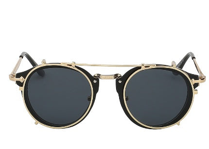 Fashionable And Vintage Dual Purpose Cover Mirror Flat Mirror Men's And Women's Sunglasses
