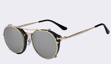 Fashionable And Vintage Dual Purpose Cover Mirror Flat Mirror Men's And Women's Sunglasses