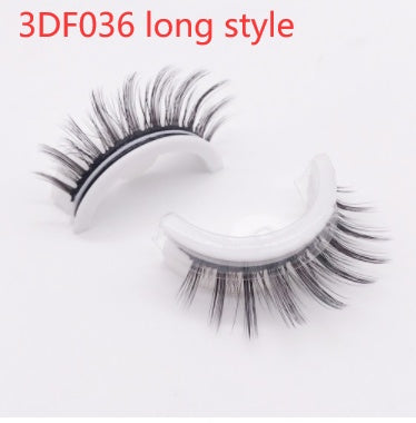 Reusable 3D Mink Lashes Natural False Eyelash - Krispfy.comes Self Adhesive Fake Glue Free Makeup Eyelash Extension Silk