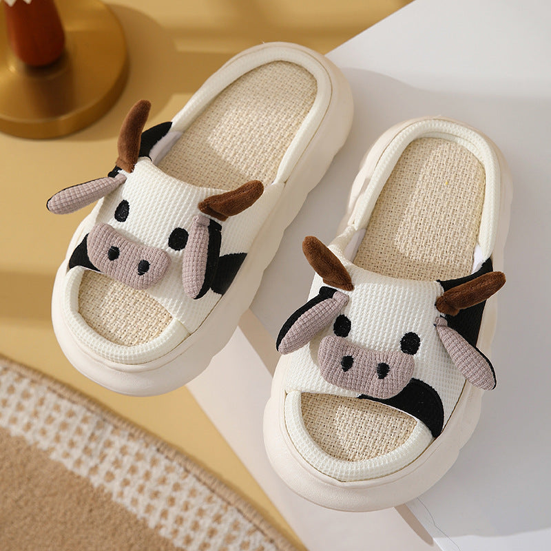 Krispfy Orignals USA - Cute Cartoon Cow Frog Slippers - Denver Edition