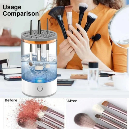 Krispfy Cosmetics Makeup Brush Cleaner Automatic Rotating Makeup Brush Cleaner USB Portable Electric Cosmetic Makeup Brush Rotary Washing Machine