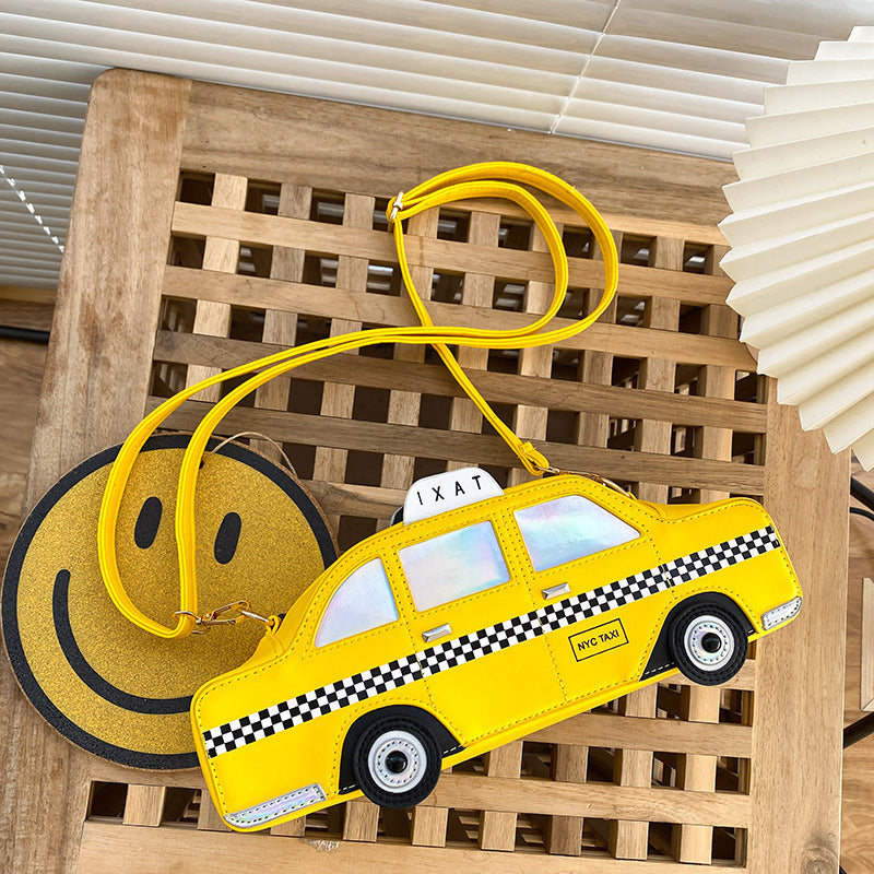 Fashion Creative Taxi Pu Messenger Bag For Women