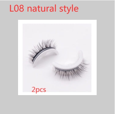 Reusable 3D Mink Lashes Natural False Eyelash - Krispfy.comes Self Adhesive Fake Glue Free Makeup Eyelash Extension Silk