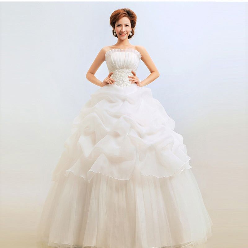 Krispfy.com Korean Princess Thin Wedding Dress