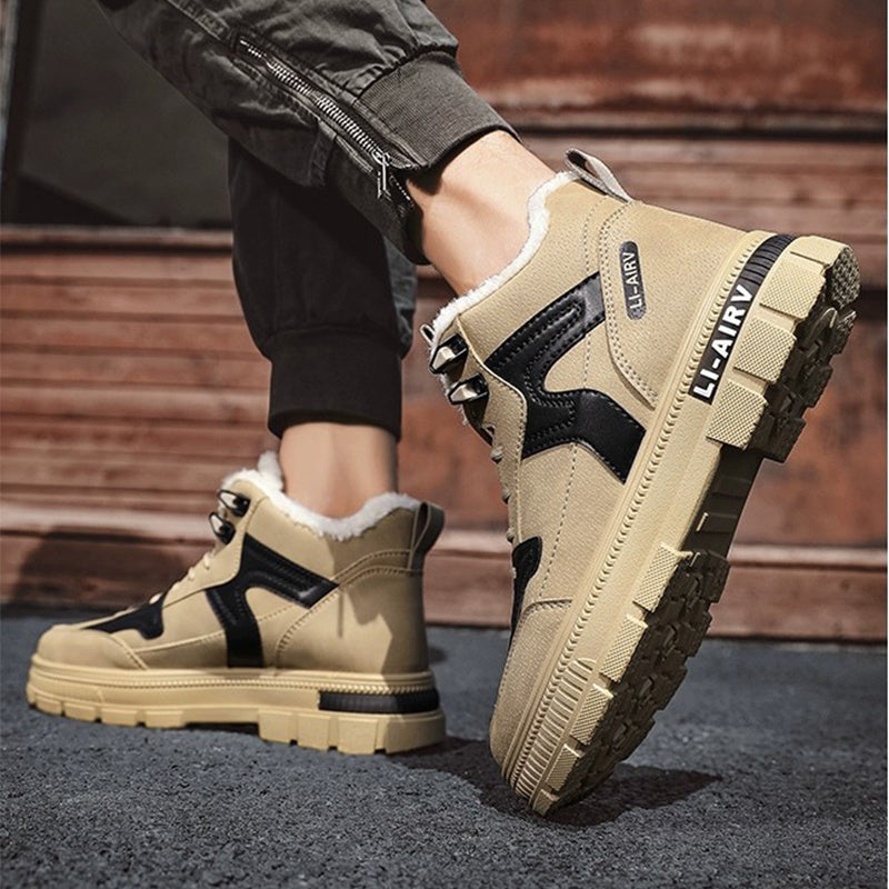 Krispfy Orignals USA - Velvet Warm Ankle Boots Men I Casual Walking/Running Flat Shoes