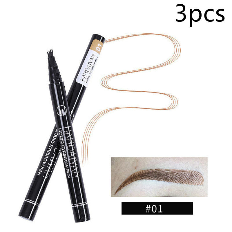 Krispfy Cosmetics Four-head Eyebrow Pencil Liquid Eyebrow Pencil Tattoo Eyebrow Pencil Eyebrow Pencil 4-head Eyebrow Pencil Four-jaw Eyebrow Pencil