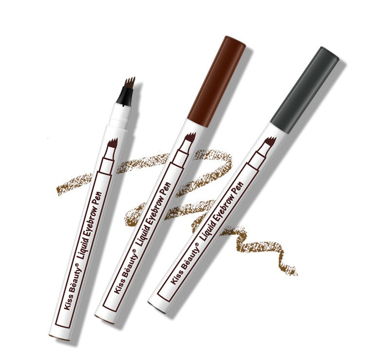 Waterproof Natural Eyebrow Pen Four-claw Eye Brow Tint Fork Tip Eyebrow Tattoo Pencil- Krispfy.com