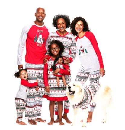 Christmas parent-child suit printing home service pajamas two-piece