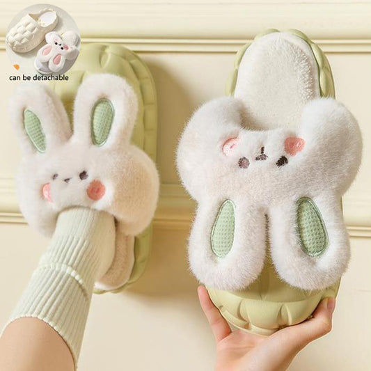 Krispfy Orignals USA - Cute Rabbit Shoes Winter Fuzzy Slippers