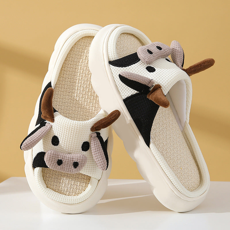 Krispfy Orignals USA - Cute Cartoon Cow Frog Slippers - Denver Edition