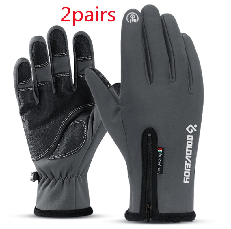 Motorcycle Gloves Moto Gloves Winter Thermal Fleece Lined Winter Water Resistant Touch Screen Non-slip Motorbike Riding Gloves