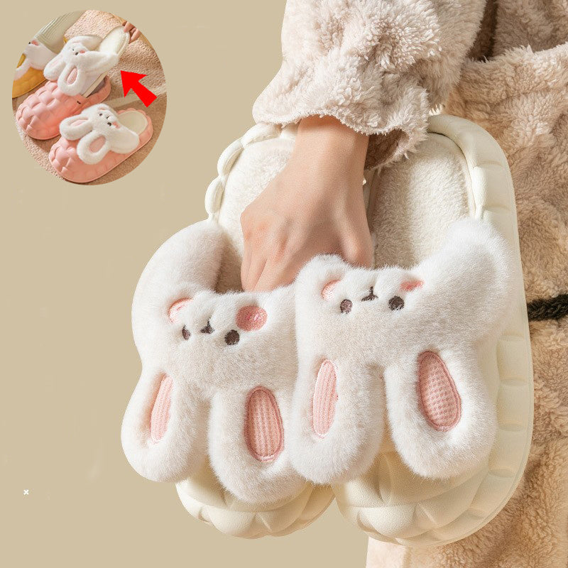 Krispfy Orignals USA - Cute Rabbit Shoes Winter Fuzzy Slippers