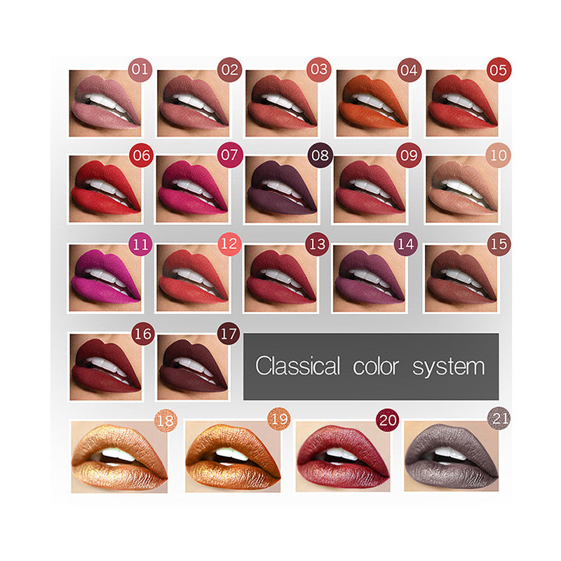 Makeup matte matte lip gloss lipstick- Krispfy.com