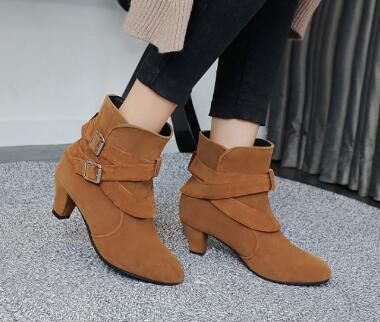 Krispfy Orignals USA - Casual Women High Heels Pumps I Warm Ankle Boots