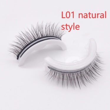 Reusable 3D Mink Lashes Natural False Eyelash - Krispfy.comes Self Adhesive Fake Glue Free Makeup Eyelash Extension Silk
