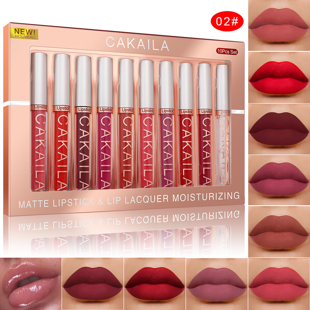Krispfy Cosmetics Pack Of 10 Matte Nonstick Cup Waterproof Lip Gloss