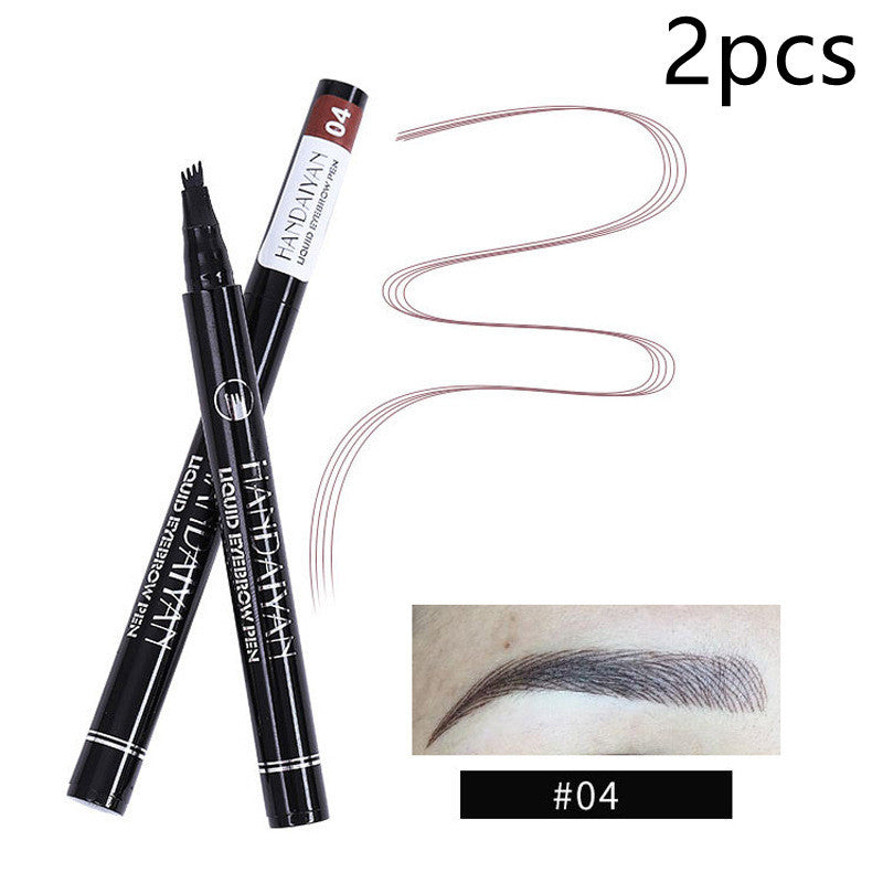 Krispfy Cosmetics Four-head Eyebrow Pencil Liquid Eyebrow Pencil Tattoo Eyebrow Pencil Eyebrow Pencil 4-head Eyebrow Pencil Four-jaw Eyebrow Pencil