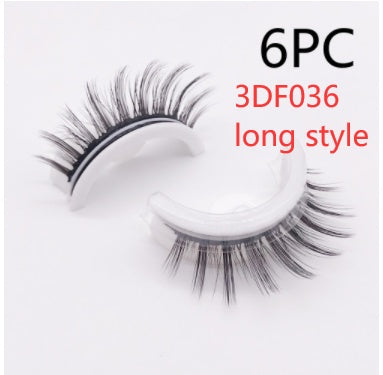 Reusable 3D Mink Lashes Natural False Eyelash - Krispfy.comes Self Adhesive Fake Glue Free Makeup Eyelash Extension Silk