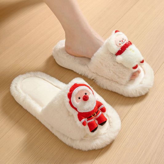 Krispfy Orignals USA - Christmas Shoes I Santa Claus Warm Furry Slippers Women