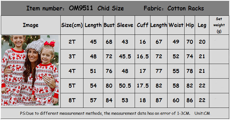 Home Pajamas Parent-child Suit