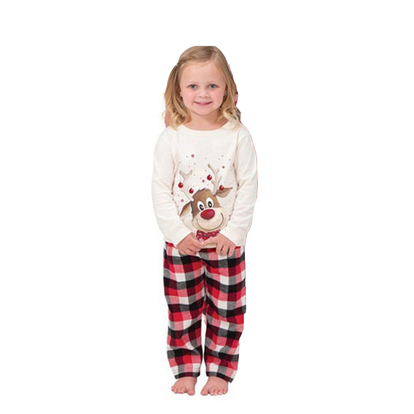 Elk printed parent-child dress