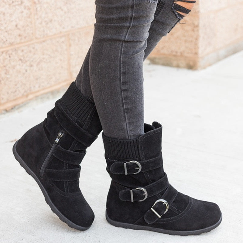 Krispfy Orignals USA - Casual Winter Boots I Strap Buckle Shoes - San Antonio Edition