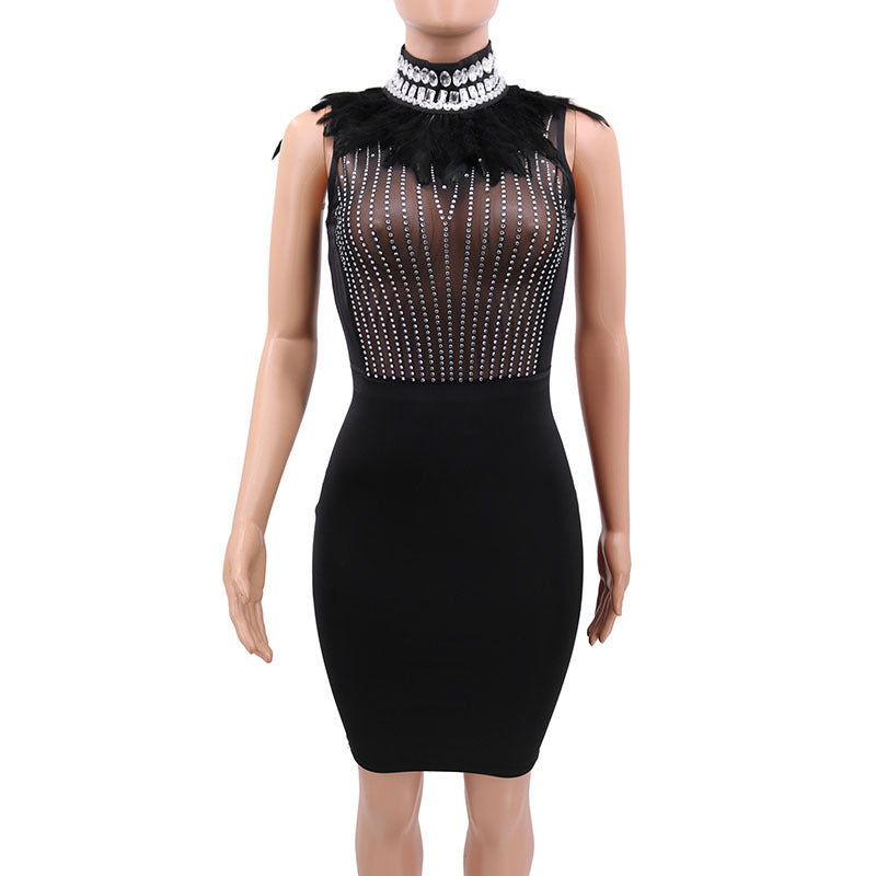 Krispfy.com - Bandage Beads Evening Dress