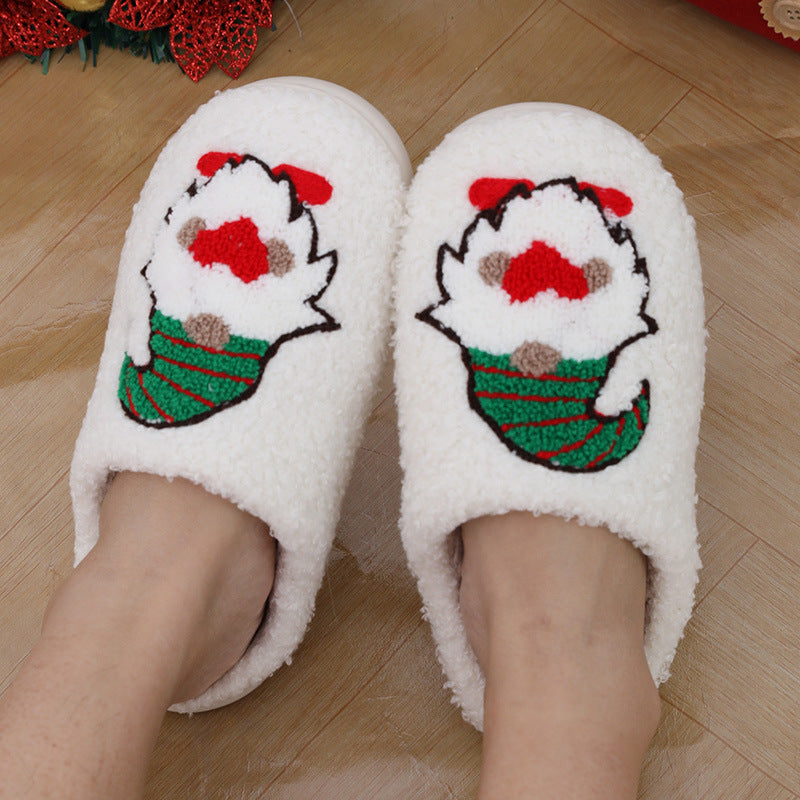 Krispfy Orignals USA - Cartoon Santa Claus Slipper I Christmas Warm Shoes