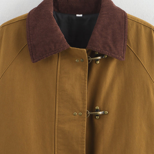 Fashion Polo Collar Cotton Coat Jacket